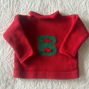 MJK Knits B Initial Rollneck Sweater 12/18 months